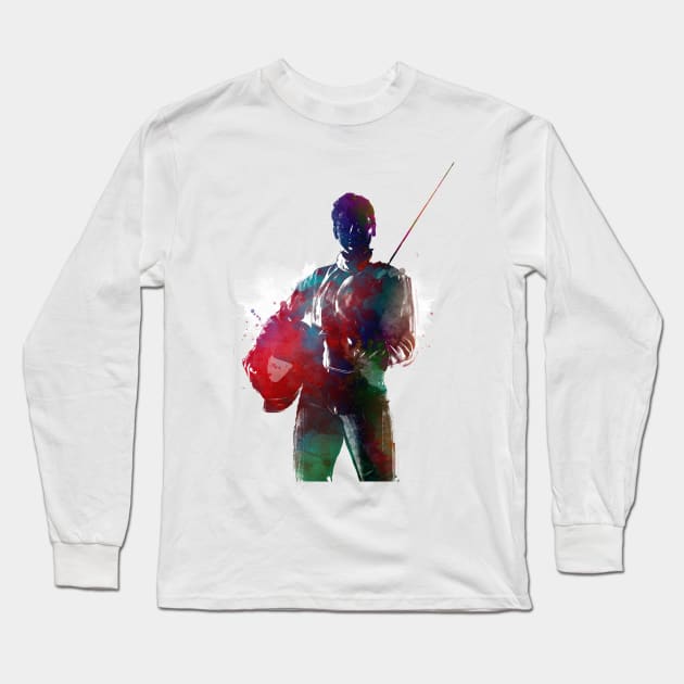 fencing sport art #fencing #sport Long Sleeve T-Shirt by JBJart